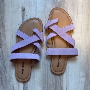 Minnetonka Women's Lavender Strappy Sandals